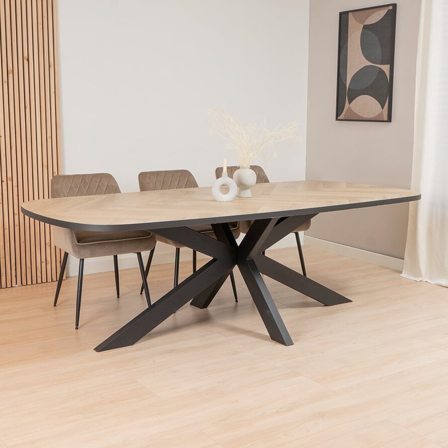 Tischgestell Mads Metall schwarz 180 x 95 cm
