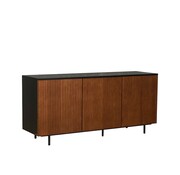 Bronx71 Sideboard Haley schwarz Eiche dunkel 160x45x74 cm