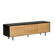 Bronx71 TV-Schrank Thomas schwarz / Eiche hell 150 cm