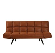 Bronx71 Schlafsofa 1,5-Sitzer Timo Eco-Leder cognac