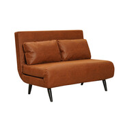 Bronx71 Schlafsofa 1,5-Sitzer Kristian Eco-Leder cognac