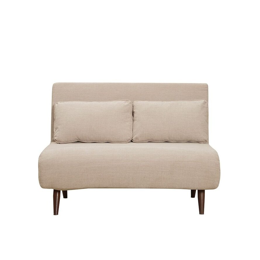 Schlafsofa 1,5-Sitzer Kristian recycelter Stoff beige