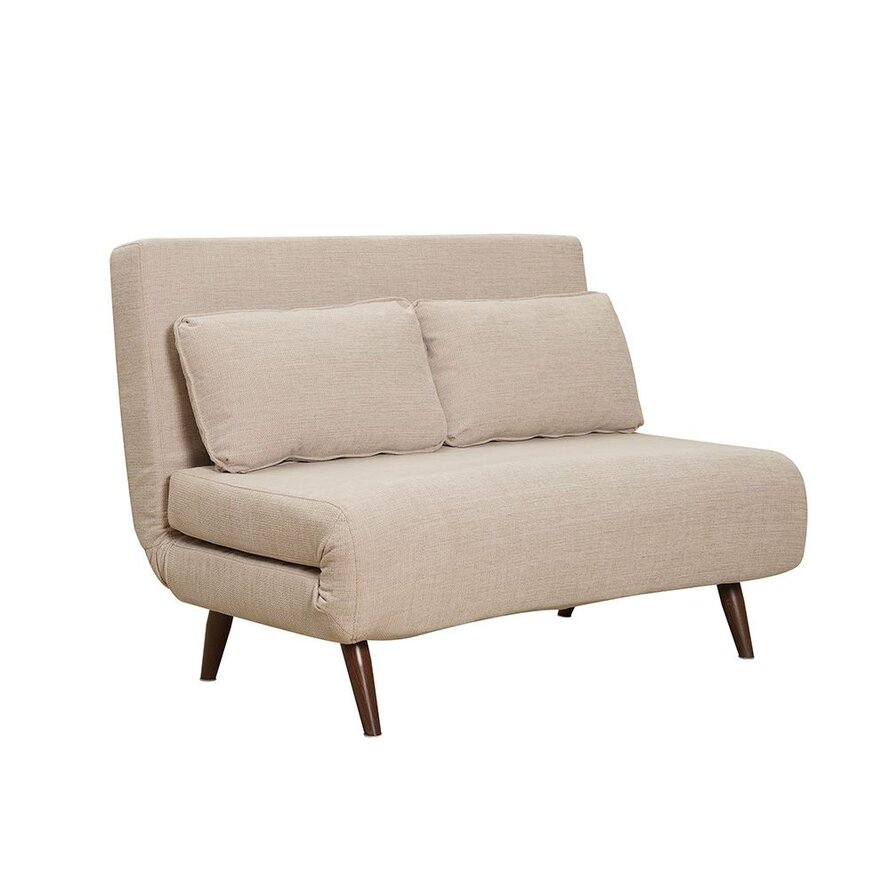 Schlafsofa 1,5-Sitzer Kristian recycelter Stoff beige