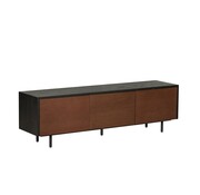 Bronx71 TV-Schrank Thomas schwarz / Eiche dunkel 150 cm