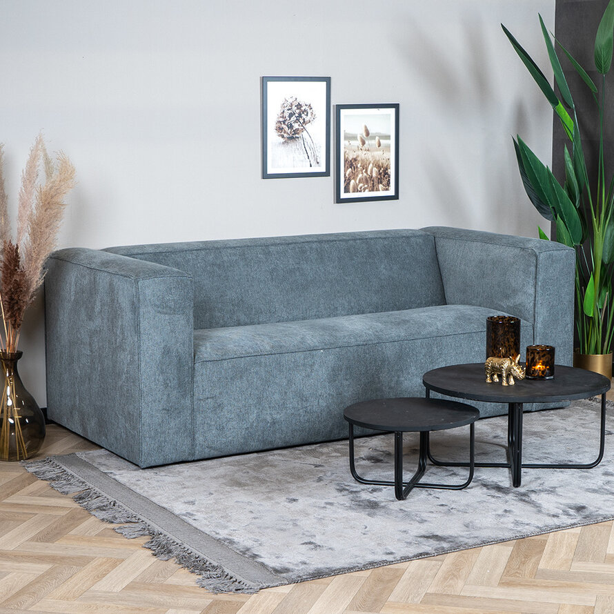 Design Sofa Memphis 2,5-Sitzer Stoff anthrazit