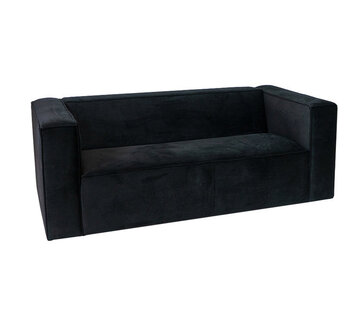Bronx71 Samt Sofa Memphis 2,5-Sitzer schwarz