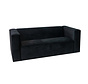 Samt Sofa Memphis 2,5-Sitzer schwarz
