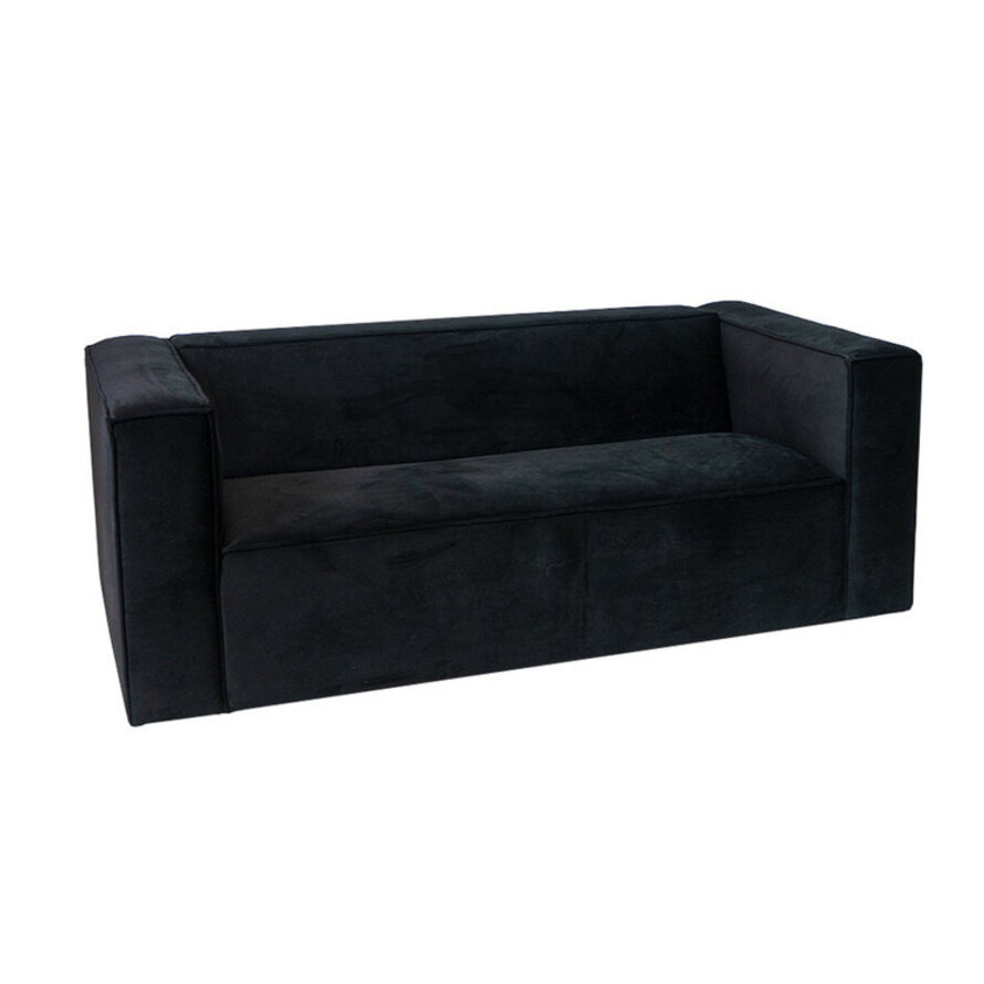 Samt Sofa Memphis 2,5-Sitzer schwarz