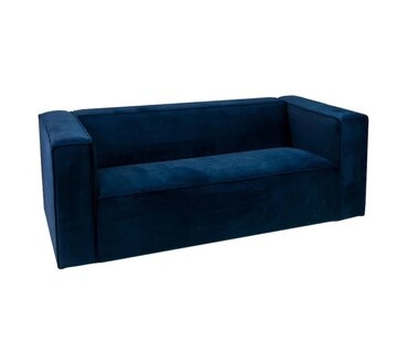 Bronx71 Samt Sofa Memphis 2,5-Sitzer dunkelblau