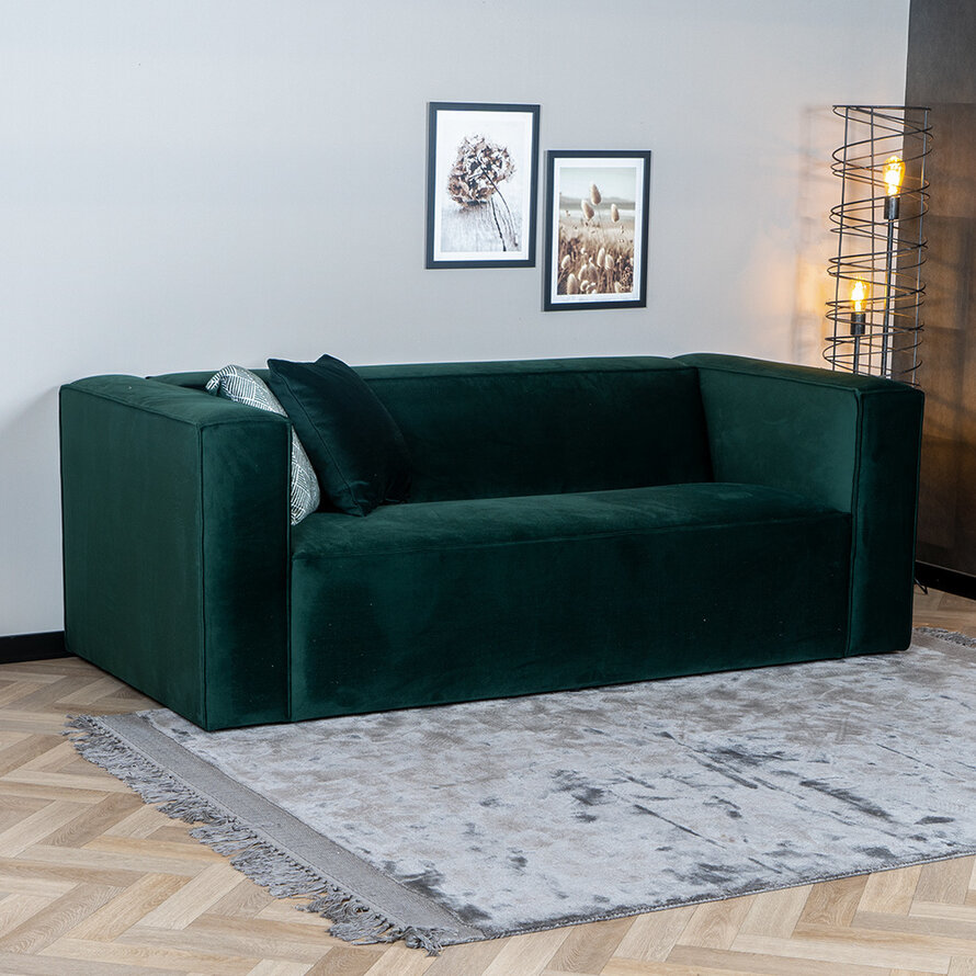 Samt Sofa Memphis 2,5-Sitzer dunkelgrün