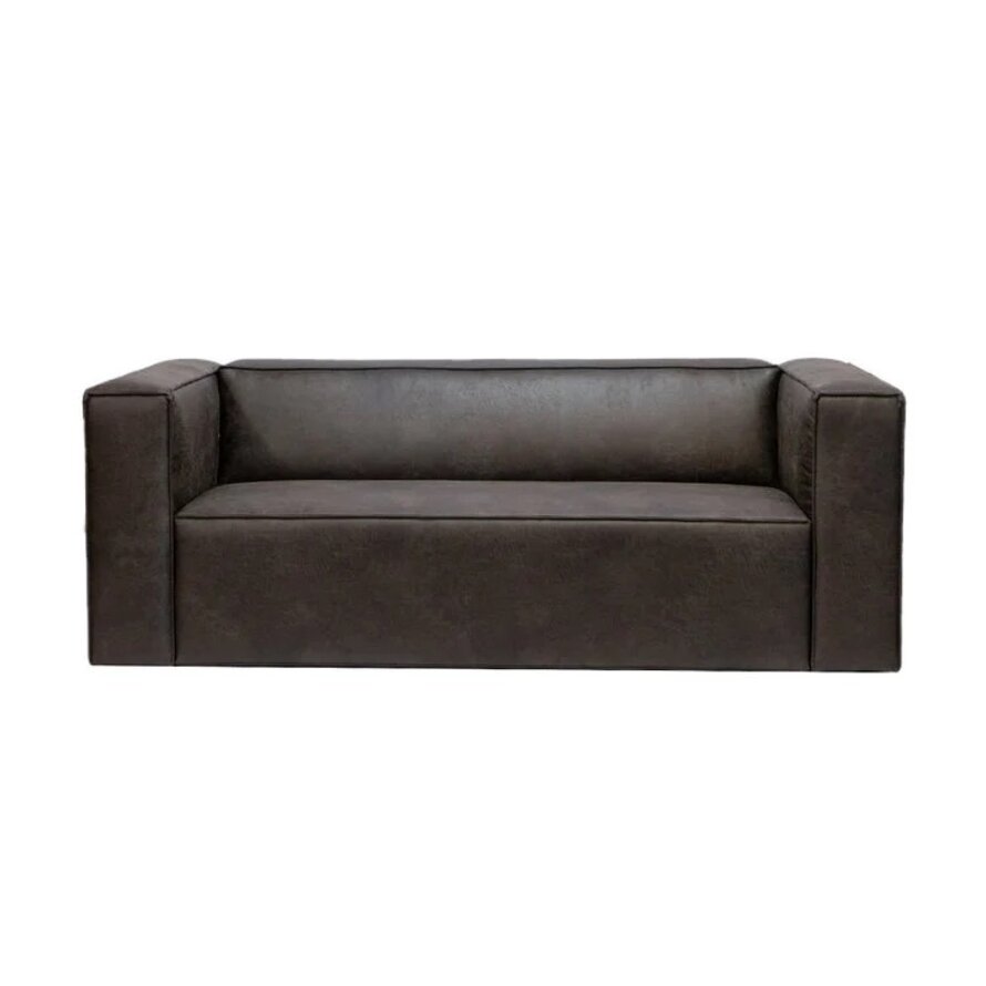 Leder Sofa Memphis 2,5-Sitzer anthrazit