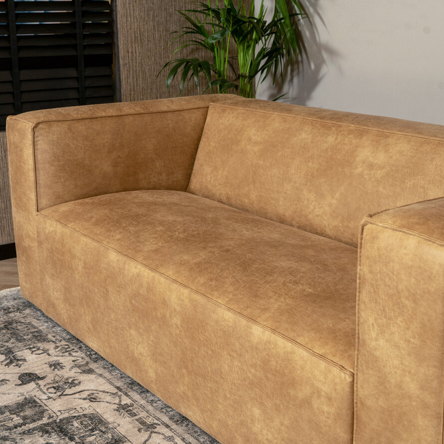 Leder Sofa Memphis 2,5-Sitzer beige