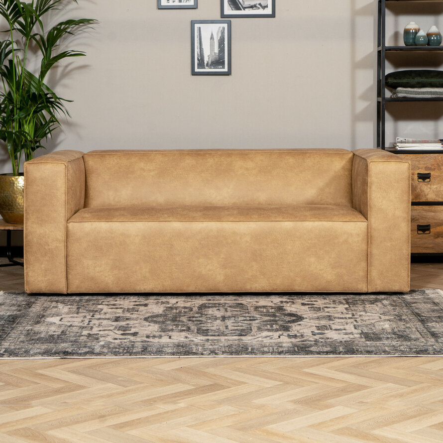 Leder Sofa Memphis 2,5-Sitzer beige