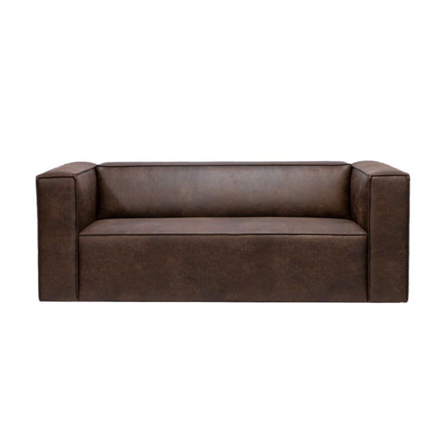 Leder Sofa Memphis 2,5-Sitzer braun