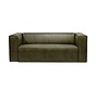 Leder Sofa Memphis 2,5-Sitzer olivgrün
