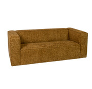 Bronx71 Chenille Sofa Memphis 2,5-Sitzer ockergelb/cognac