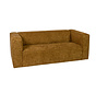 Chenille Sofa Memphis 2,5-Sitzer ockergelb/cognac