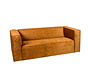 Samt Sofa Memphis 2,5-Sitzer ockergelb/cognac