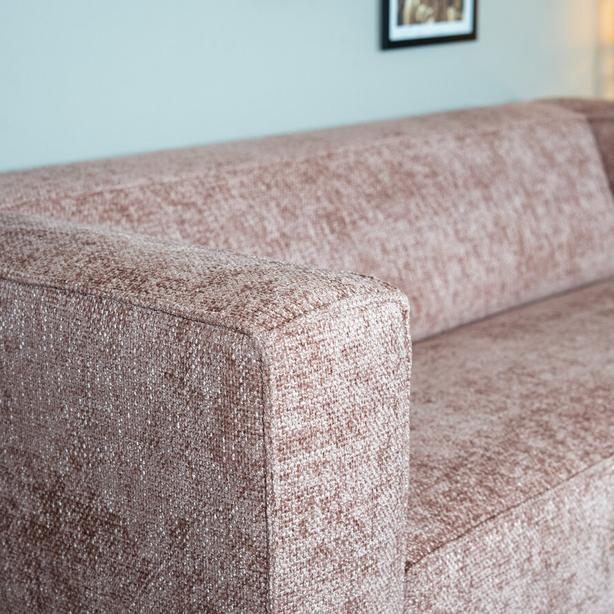 Chenille Sofa Memphis 2,5-Sitzer rosa