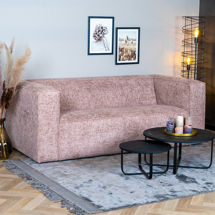 Chenille Sofa Memphis 2,5-Sitzer rosa