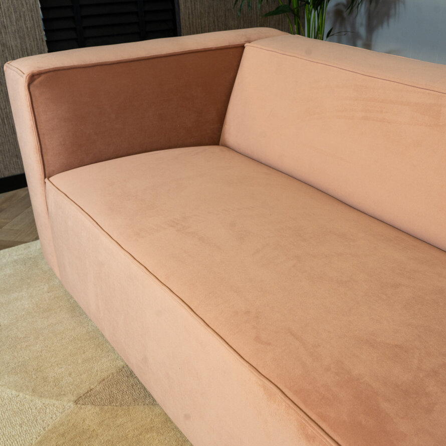 Samt Sofa Memphis 2,5-Sitzer rosa