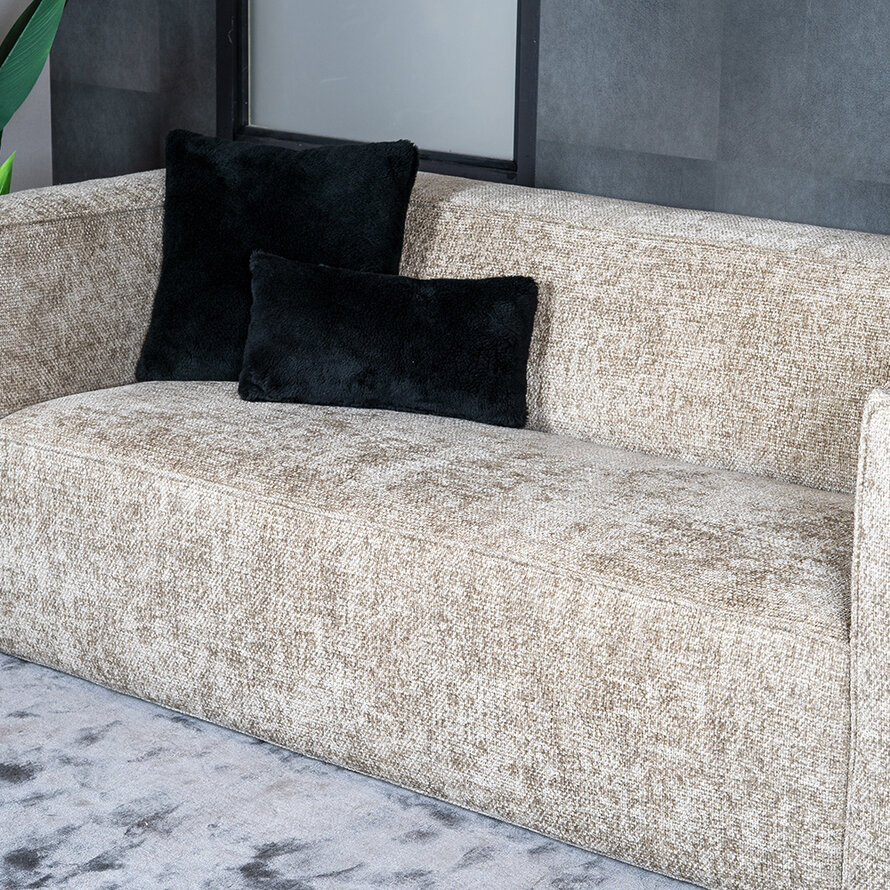 Chenille Sofa Memphis 2,5-Sitzer taupe