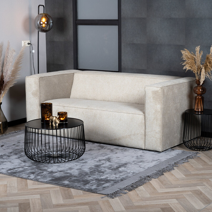 Design Sofa Memphis 2,5-Sitzer Stoff taupe