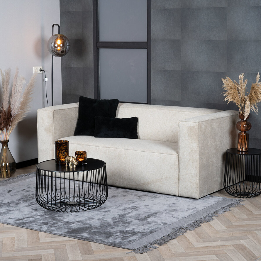 Design Sofa Memphis 2,5-Sitzer Stoff taupe