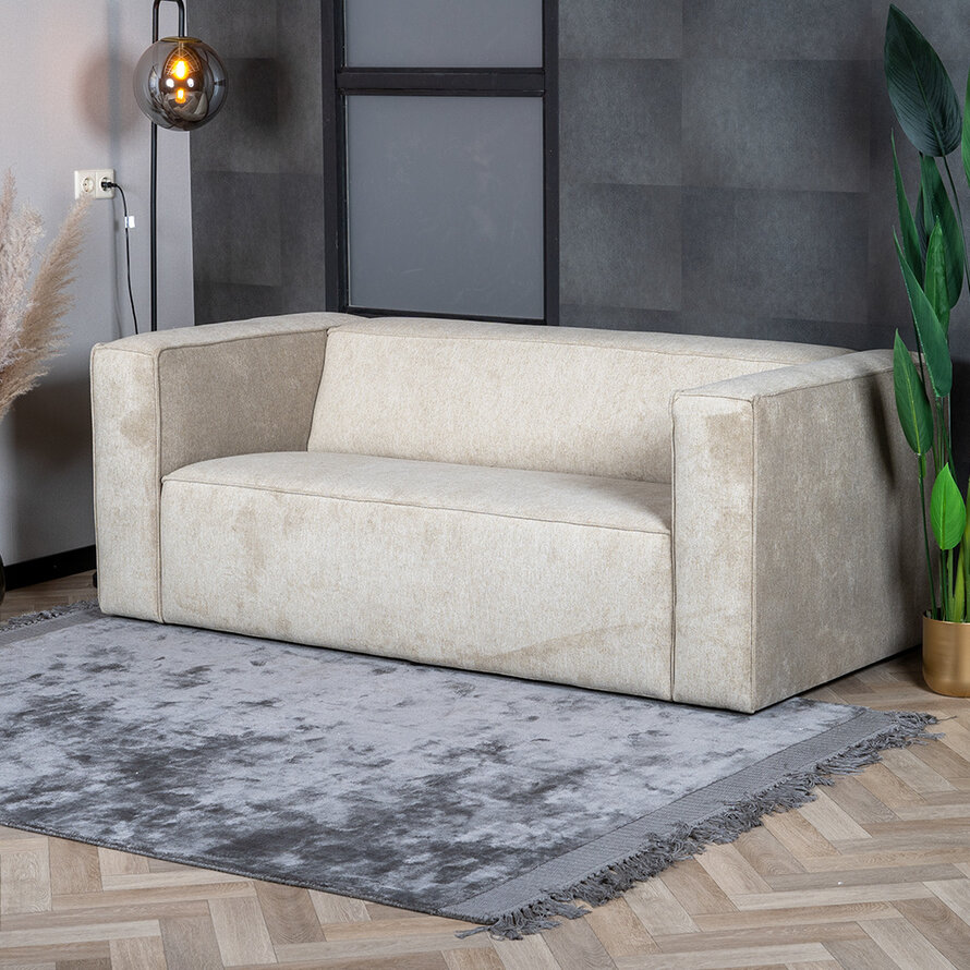 Design Sofa Memphis 2,5-Sitzer Stoff taupe