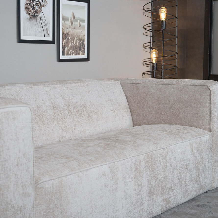 Chenille Sofa Memphis 2,5-Sitzer weiß