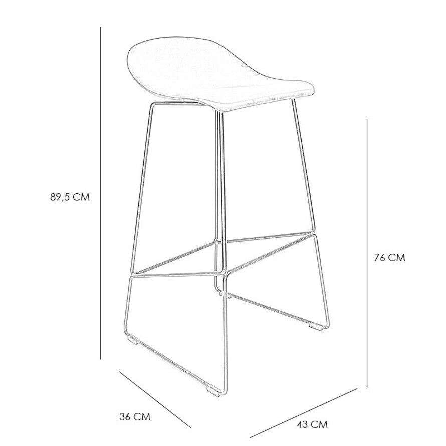 Gastro Barhocker Erica skandinavisch Design weiß 76 cm