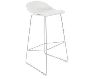 Gastro Barhocker Erica skandinavisch Design weiß 76 cm
