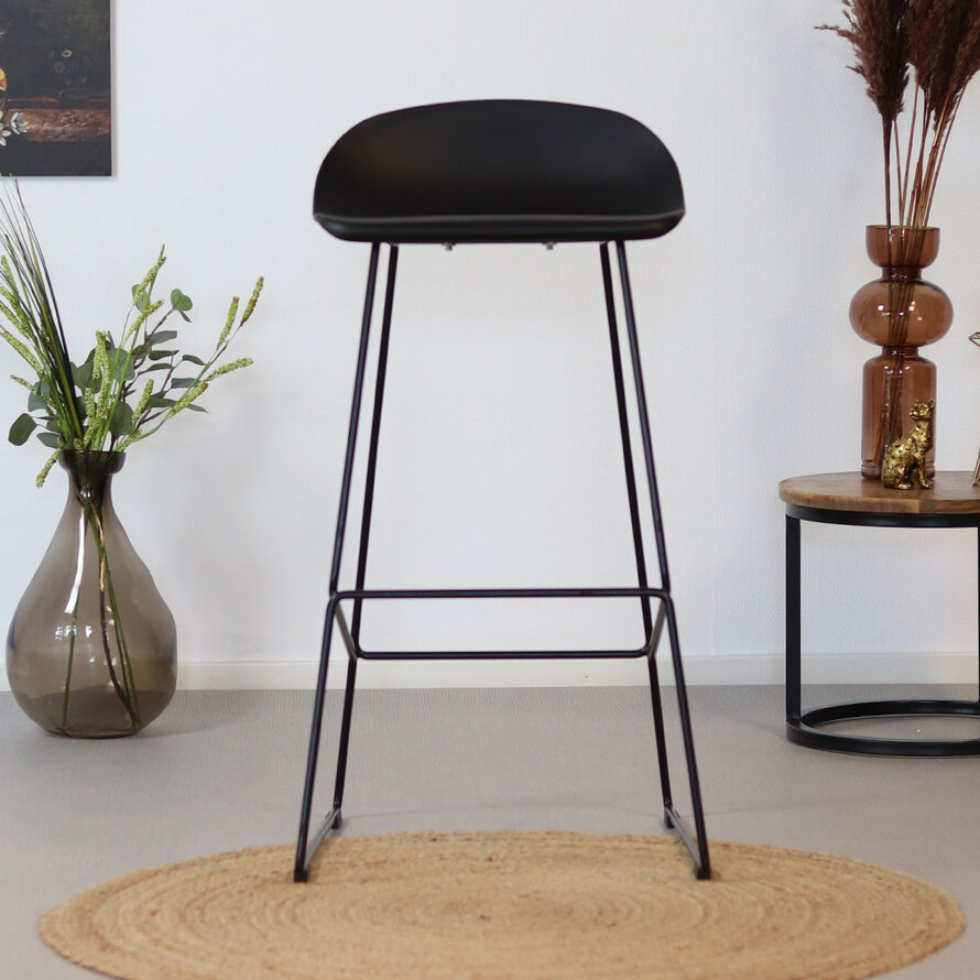 Gastro Barhocker Erica skandinavisch Design schwarz 76 cm