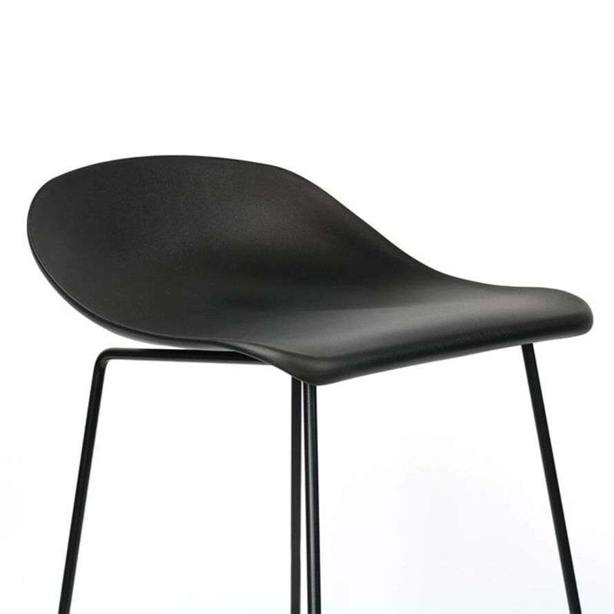 Gastro Barhocker Erica skandinavisch Design schwarz 76 cm