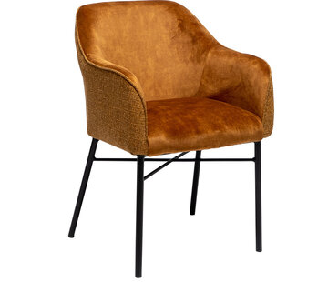 Bronx71 Esszimmerstuhl Samt / gewebter Stoff Chicago gelb