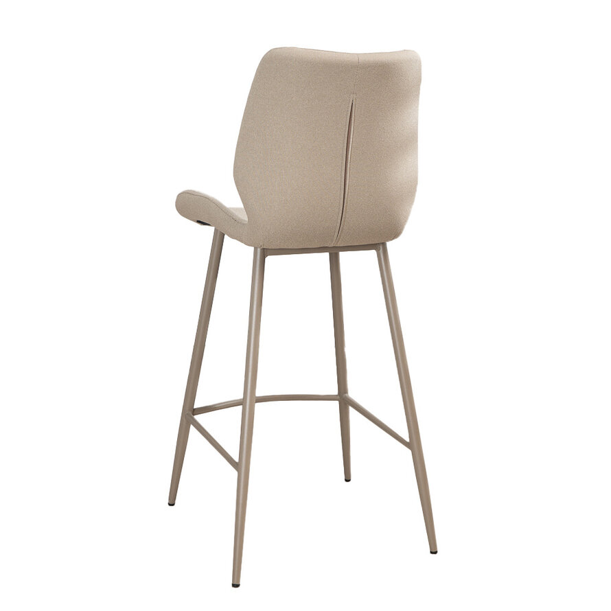 Barhocker Jena taupe recycelter Stoff 69 cm