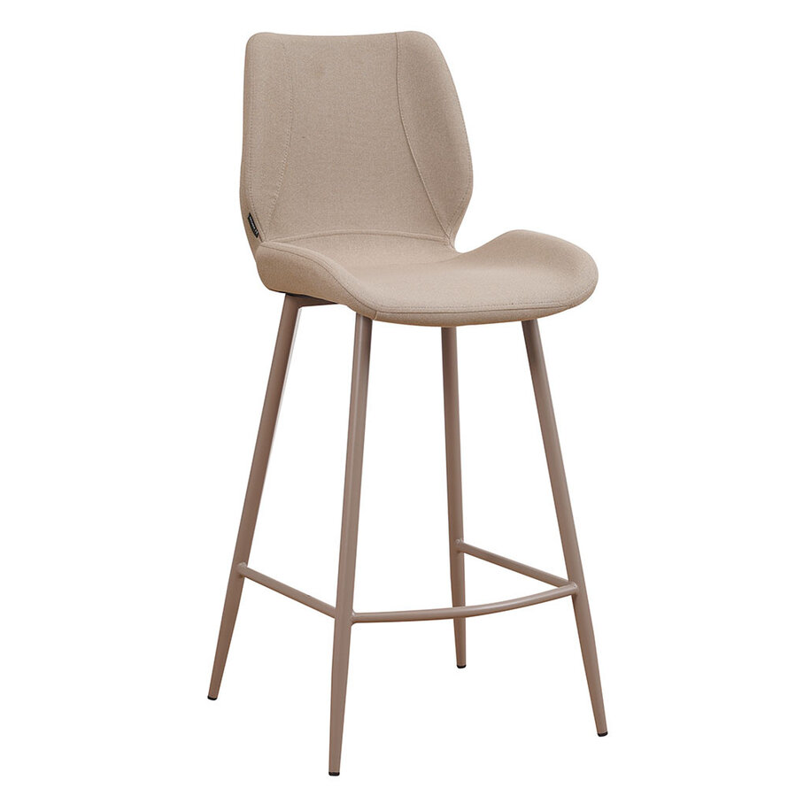 Barhocker Jena taupe recycelter Stoff 69 cm