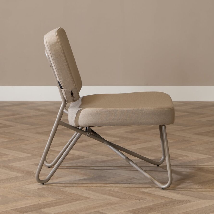 Sessel Viggo taupe recycelter Stoff