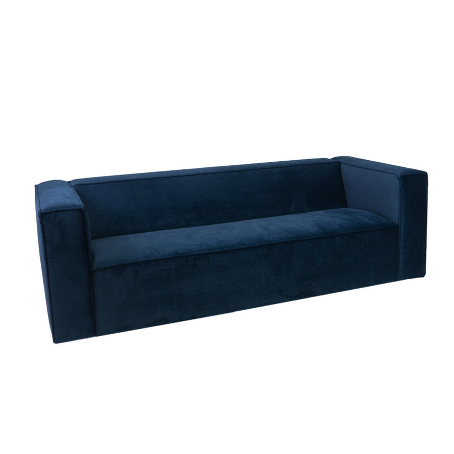 Samt Sofa Memphis 3-Sitzer dunkelblau