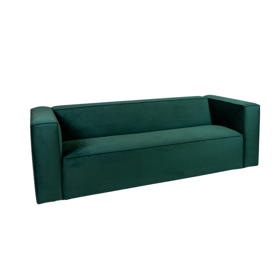 Samt Sofa Memphis 3-Sitzer dunkelgrün
