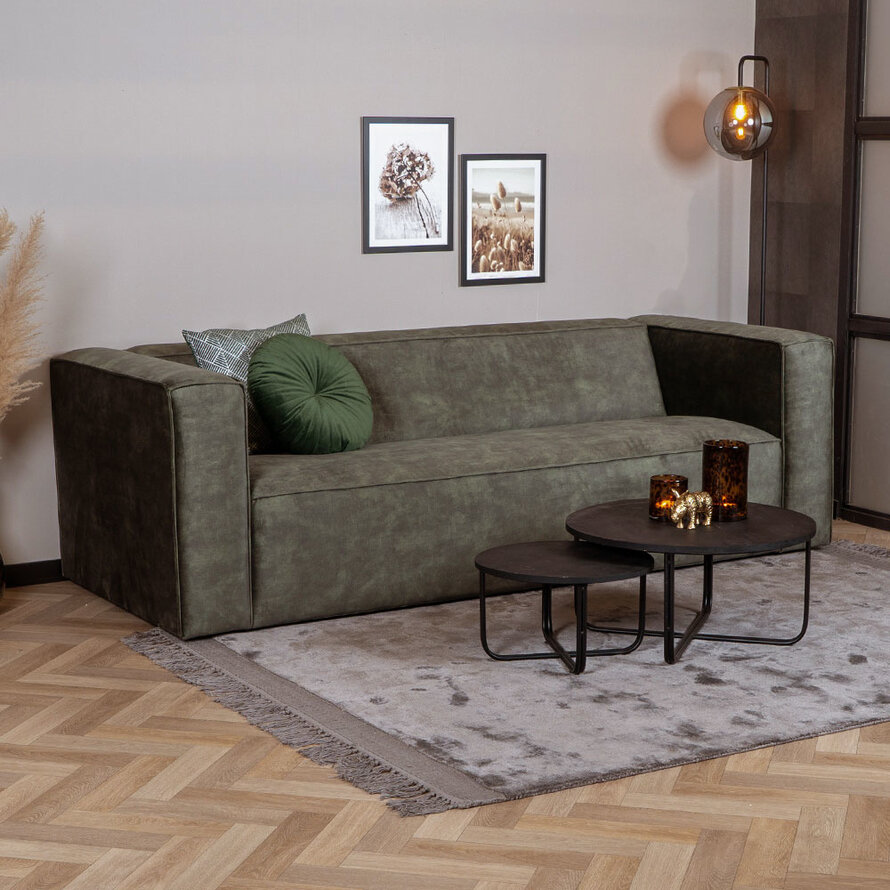 Samt Sofa Memphis 3-Sitzer grün