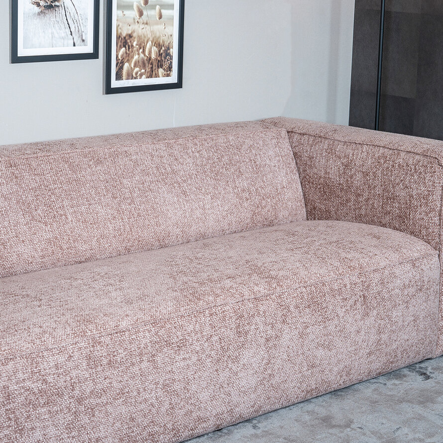 Chenille Sofa Memphis 3-Sitzer rosa