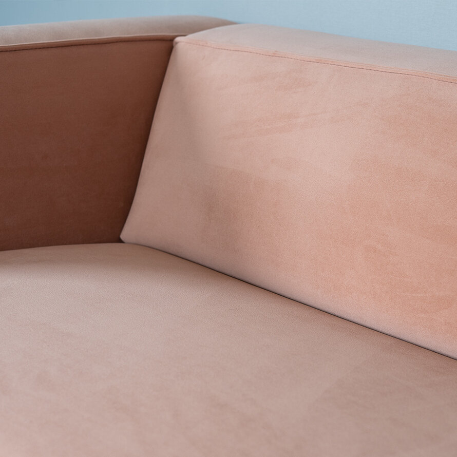 Samt Sofa Memphis 3-Sitzer rosa