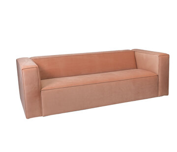 Bronx71 Samt Sofa Memphis 3-Sitzer rosa