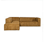 Ecksofa Memphis Chenille ockergelb/cognac links