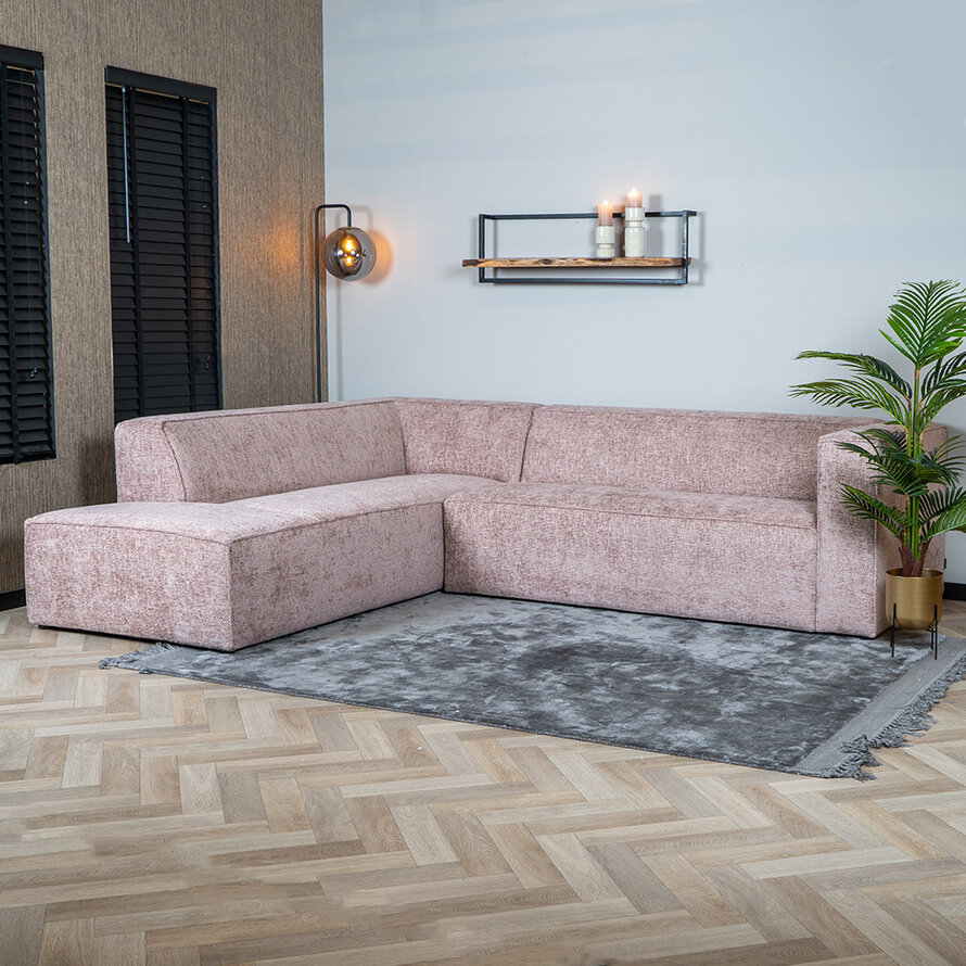 Ecksofa Memphis Chenille rosa links