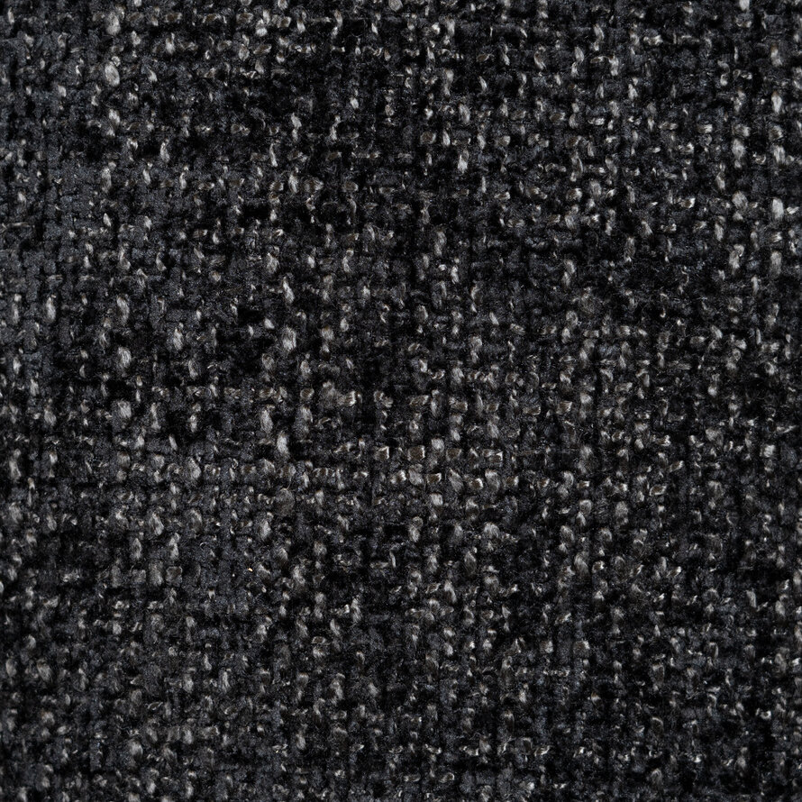 Ecksofa Memphis Chenille schwarz links