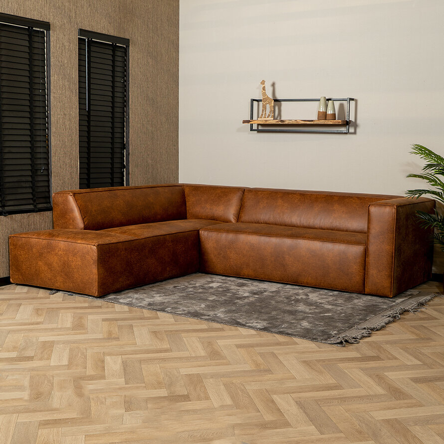 Ecksofa Memphis Leder cognac links