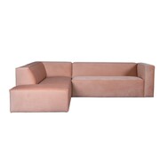 Bronx71 Ecksofa Memphis Samt rosa links