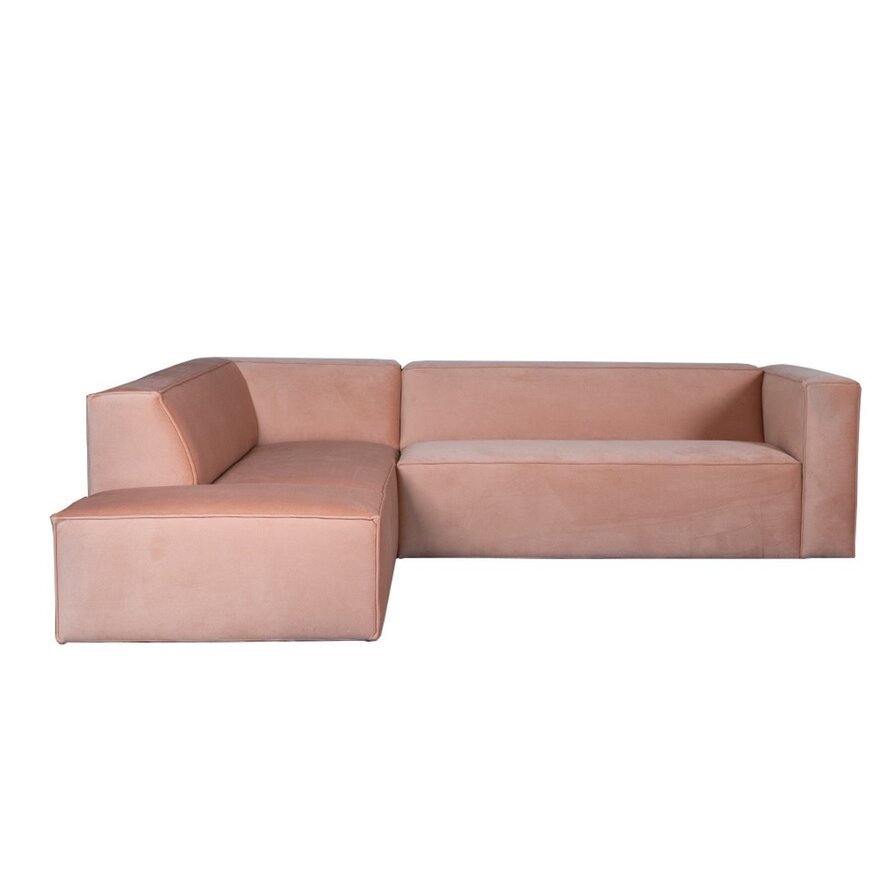 Ecksofa Memphis Samt rosa links